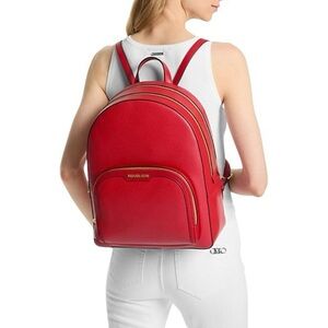 Michael Kors Large Red Jaycee Backpack